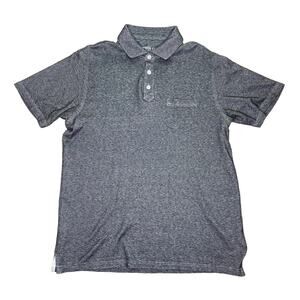 Cypress Club Men's Medium Short Sleeve Golf Polo Shirt Black White Striped Soft